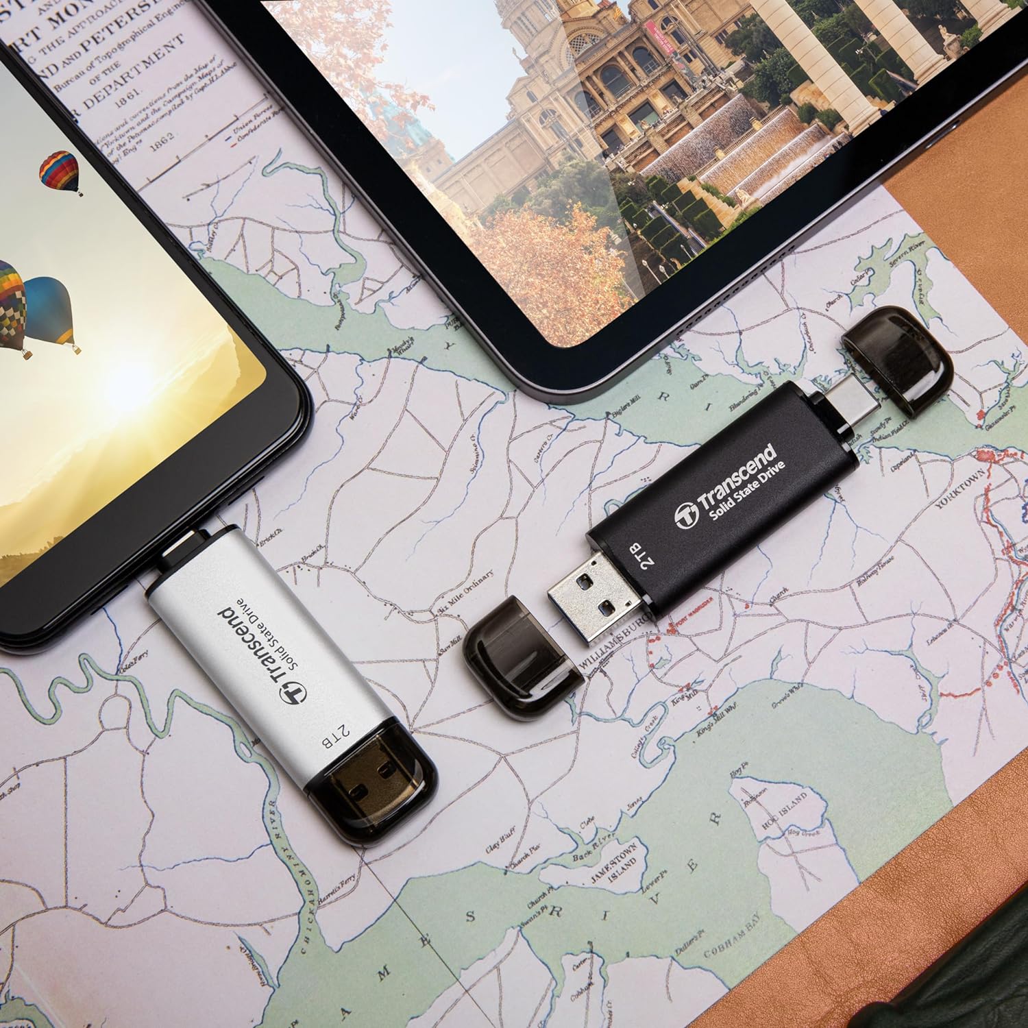 Transcend 310C 2-in-1 Portable External SSD with USB C & USB A Ports | Up to 1,050 MB/s | 512GB, 1TB, 2TB Available Transcend 310C 2-in-1 Portable External SSD with USB C & USB A Ports | Up to 1,050 MB/s | 512GB, 1TB, 2TB Available